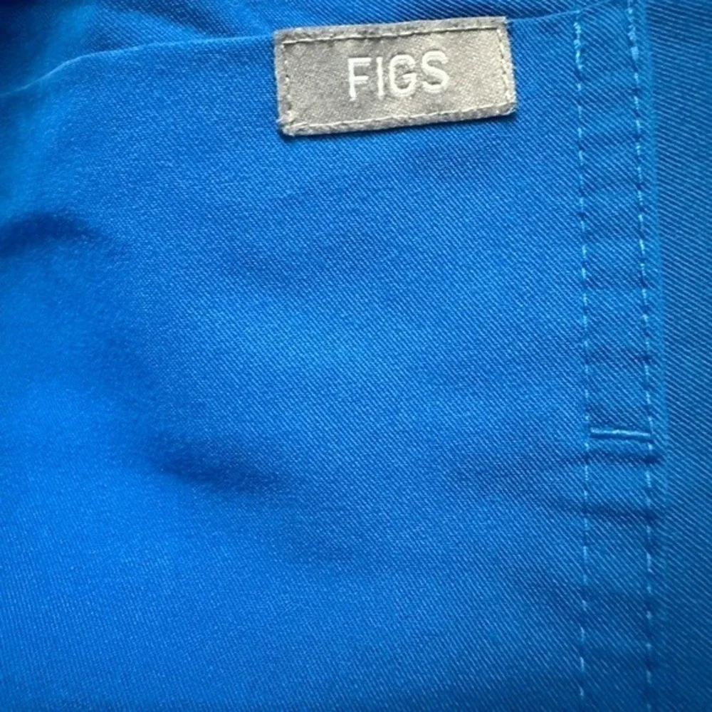 Figs Royal Blue Scrub Top and Pants Set